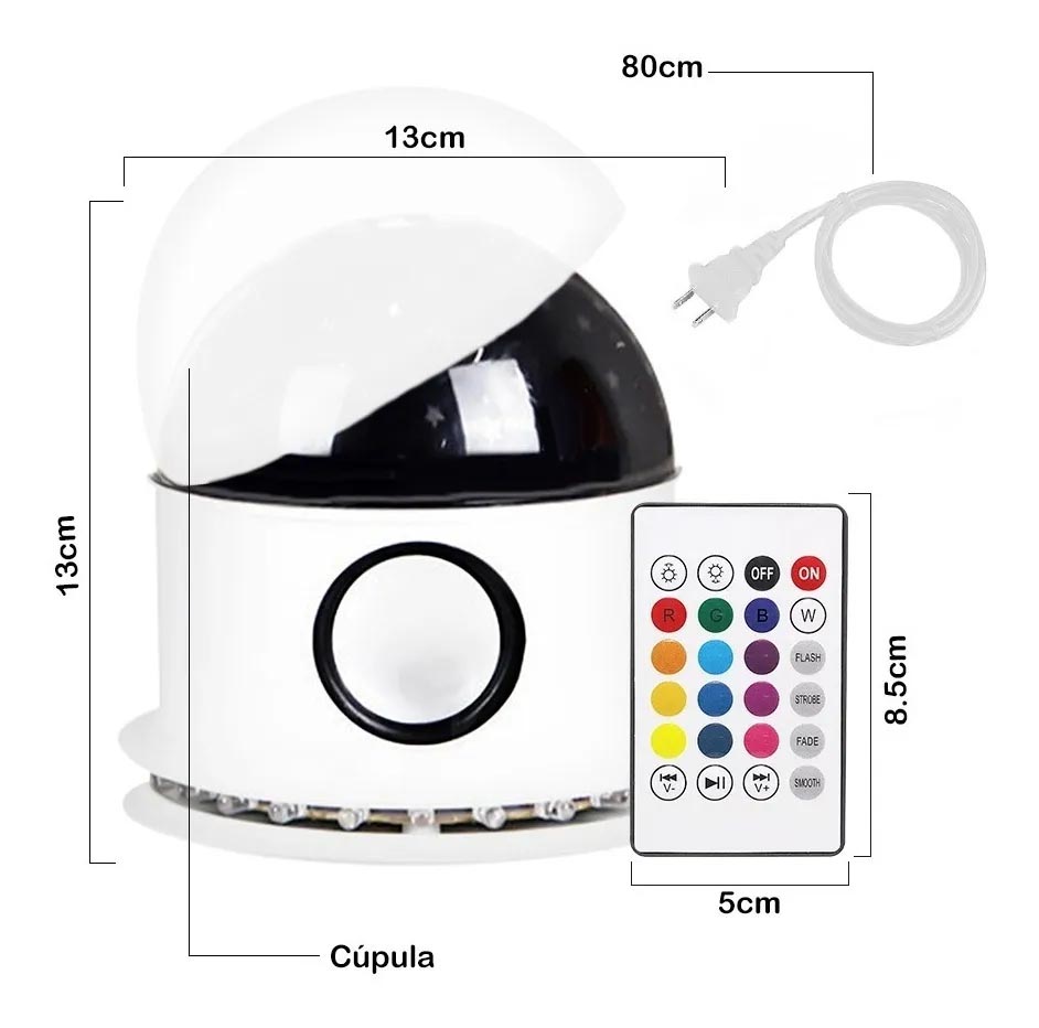 Miniatura 9 de Proyector Lampara Estrellas Parlante